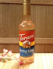 TORANI KETTLE CORN SYRUP , COFFEE & DRINK FLAVORING 25.4 oz READ DESCRIPTION