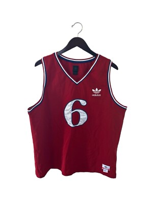 vintage adidas retro dr j julius erving philadelphia 76ers jersey mens