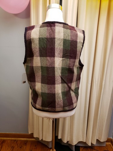 NWT TanTrums Vintage Wool Blend Leaf Embroidered Multi Color Vest Size L - Picture 10 of 12