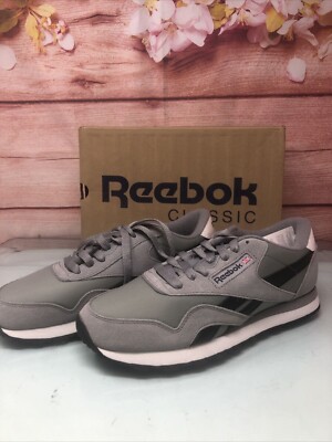 NEW Reebok Classic Nylon Adult Men's Shoes M44315 Grey/Black/White Sz 