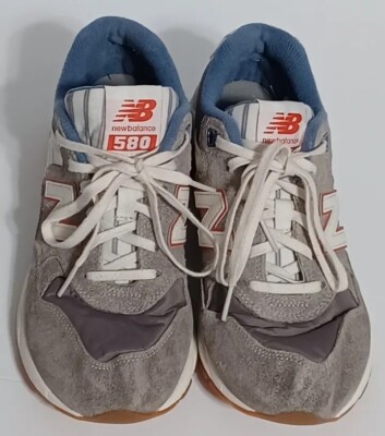 New Balance 580 Revlite B WRT580RE Gray Suede Running Shoe Unisex Size 