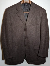 Canali Mark Shale Tweed Pure Wool Suit Separate Blazer Men's Size 52 R