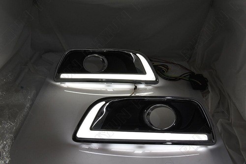 2x LED Daytime Running Lights Turn Signal Fog Lamps For 2013-15 Chevrolet Malibu - Picture 11 of 17