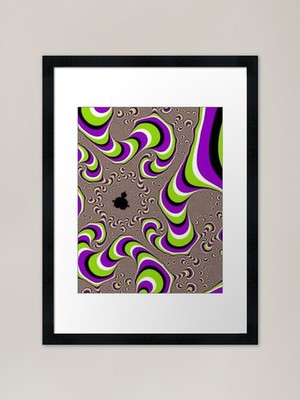 Copy of optical illusion mind trick Framed Wall Art Poster Canvas Print Picture