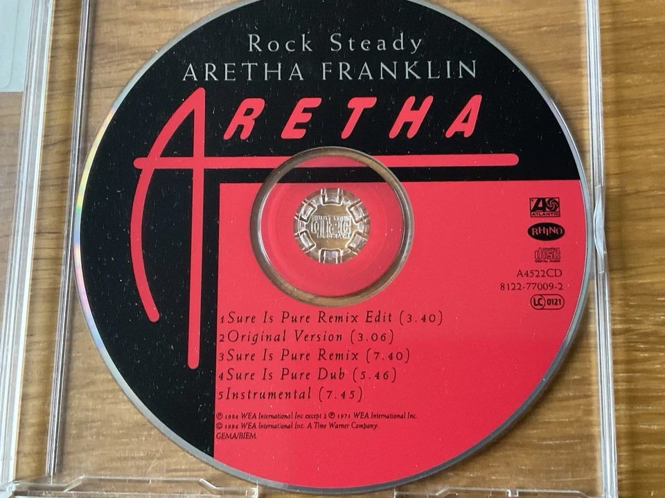 Aretha Franklin CD Rock Steady Sure Is Sure Remix Rhino Atlantic Records - Image 4 of 4