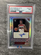 2023-24 Donruss Optic Signature Series Bilal Coulibaly Holo Prizm RC Auto PSA 9