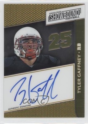 2014 Press Pass Showbound Gold Tyler Gaffney #SB-TG Rookie Auto RC 2z0