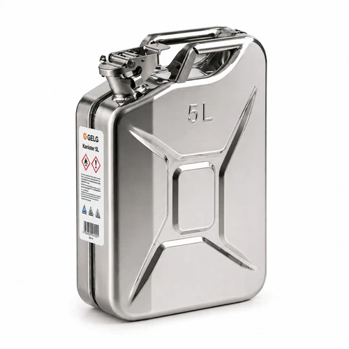 Stainless Steel Metal Canister 5L UN MOT Petrol Diesel INOX Steel Fuel Reserve