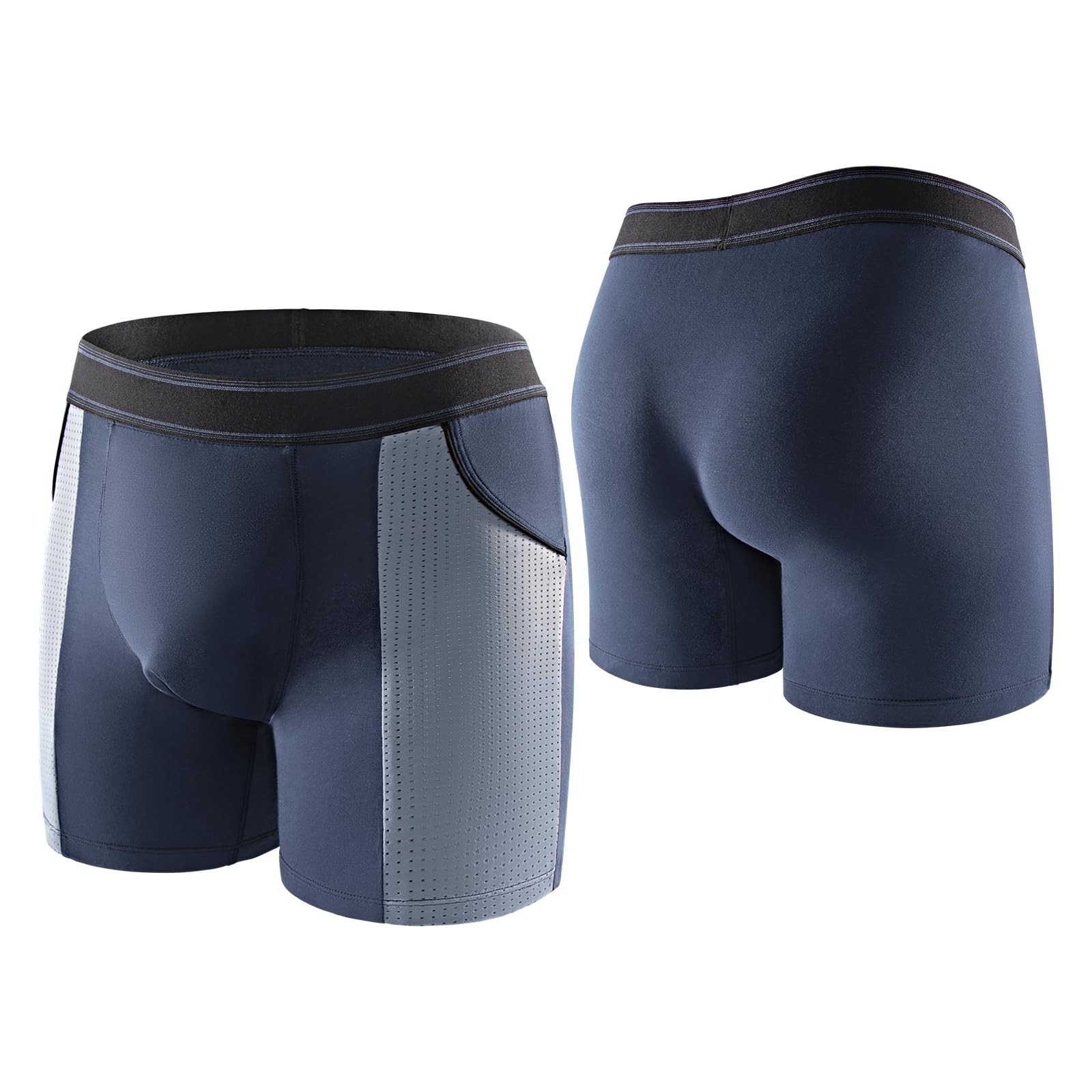 Boxer incontinence homme en bambou absorption 100ml : barrière anti-fuite invisible