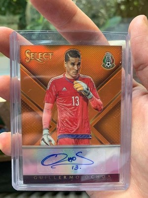 2015-16 Panini Select Guillermo Ochoa Auto Mexico World Cup Orange Prizm /85