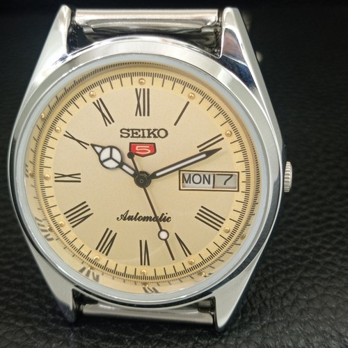 JAPAN VINTAGE REFURBISHED SEIKO 5 AUTOMATIC 6309A MENS GOLDEN WATCH a442127-1 - Picture 4 of 12
