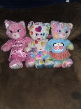 Build-A-Bear Workshop Lot of 3 Plush Clothed Bears Multicolor Valentine  s 2020