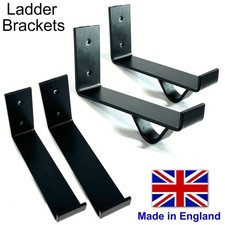 Steel Brackets Ladder L Brackets + Lockable Ladder Brackets all made in UK
