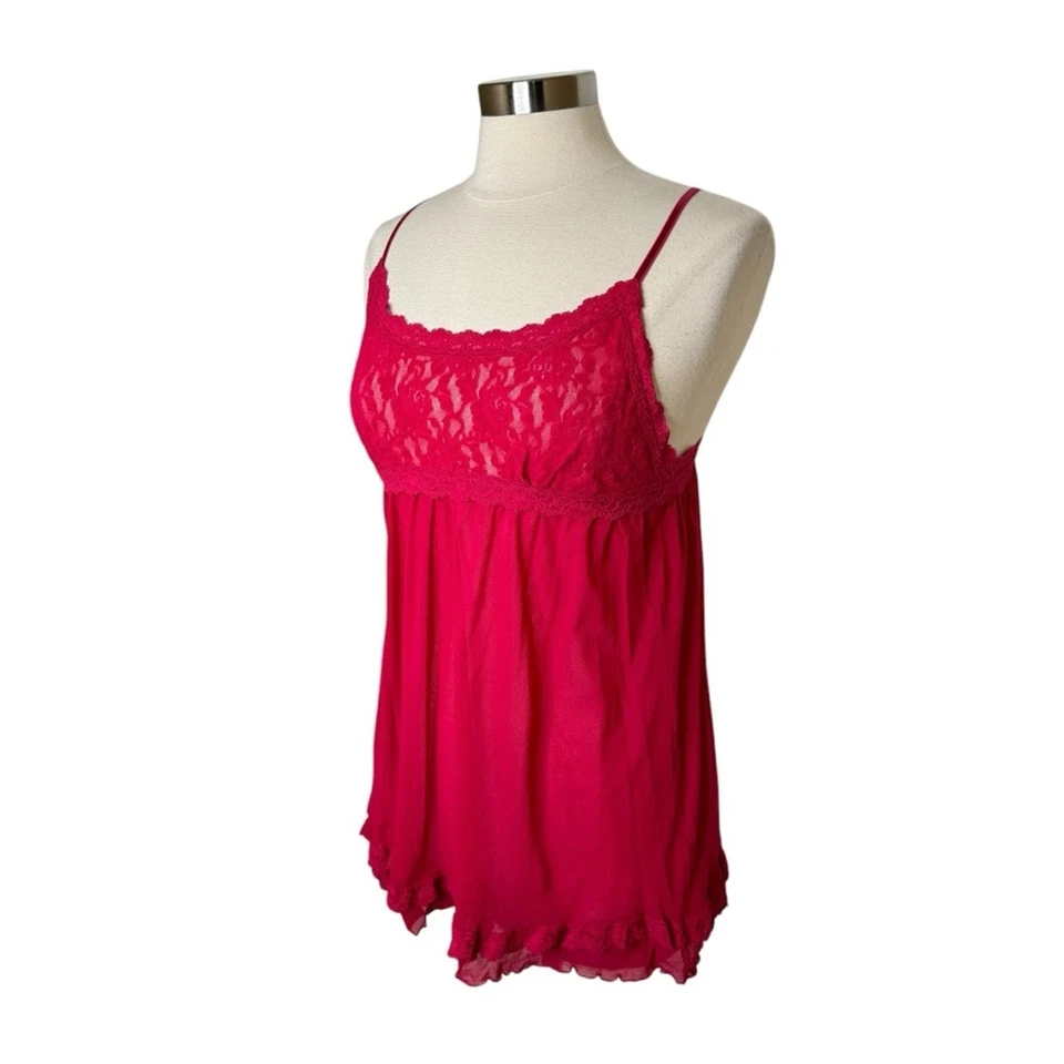 Mini Vestido Hanky Panky Vintage Rosa Encaje Chemise Para Mujer’s Mediano Foto 4 de 4