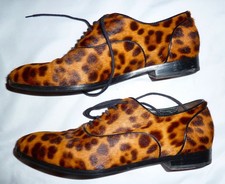 KENNEL&SCHMENGER ELEGANTE ECHT LEDER FELL SLIPPER GR 37 STYLISH ANIMAL PRINT