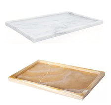 Marble or Onyx Bathroom Tray - Stylish Luxury Bathroom Vanity Tray, Jewelry Dish