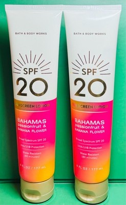 NEW Bath & Body Works ~ BAHAMAS ~ 2X ~ SPF 20 SUNSCREEEN LOTION