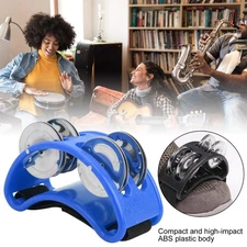 Elliptical Tambourine Percussion Jingle Foot Bell Cajon Box Drum Accessories
