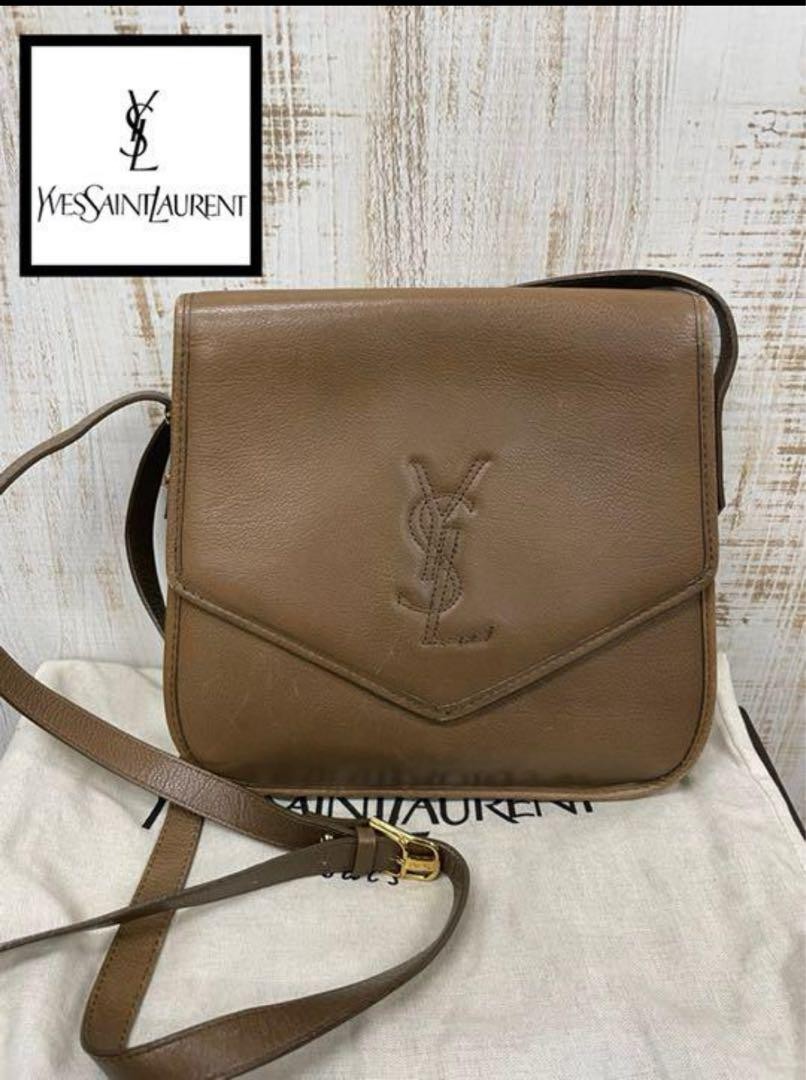 Borsa a tracolla Yves Saint Laurent Ysl vintage in pelle marrone