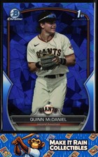 Quinn McDaniel 1st 2023 Bowman Draft Sapphire #BDC-136 San Francisco Giants