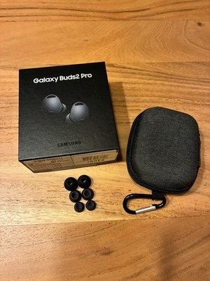 Samsung Galaxy Buds2 Pro, Bluetooth-Kopfhörer, True Wireless, Schwarz + Zubehör