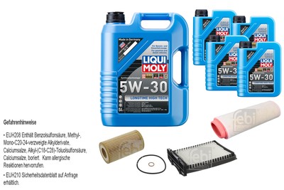FEBI Inspektionspaket 9L LIQUI MOLY 5W-30 Longtime High Tech für Land Rover