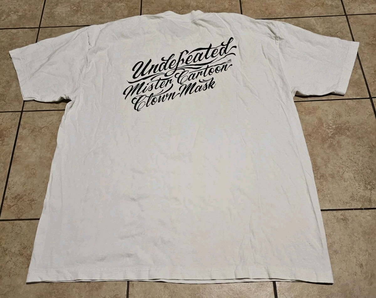 Undefeated Mister Cartoon Clown Mask T Shirt XL | eBay