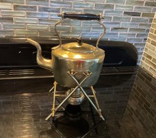 Antique brass spirit kettle by William Soutter & Sons