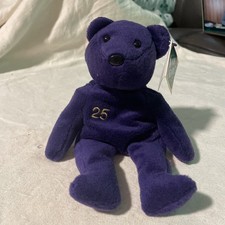 Vintage Baseball Plush Bear Purple Mark McGwire 25 Collectible Bamm Beano's 98
