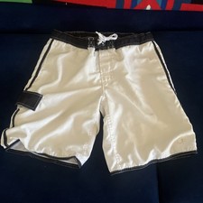 OP Ocean Pacific Swim Trunks Men's M 32-34 Arctic White Mesh Lined Cargo Pocket