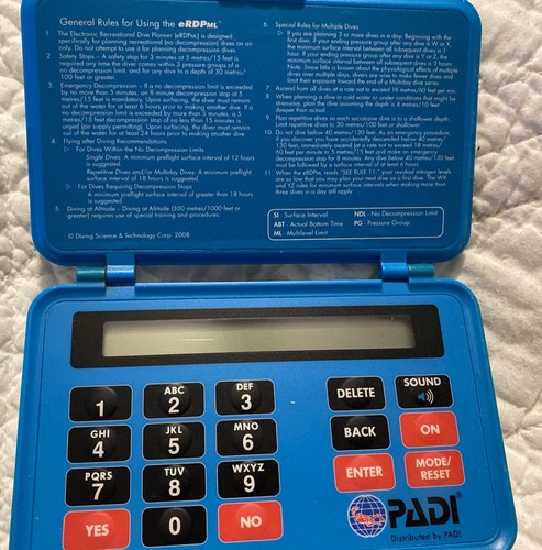 PADI eRDPml (Electronic Recreational Dive Planner - Multilevel) - Picture 3 of 5