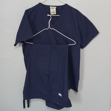 Uniform Advantage UA Scrubs Size Medium Set Multi-Pocket V-neck Unisex Navy