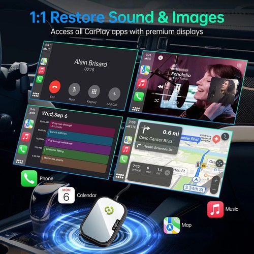 Wireless CarPlay Adapter for Apple iPhone Converts Factory Wired CarPlay to W... - 第 6/9 張圖片