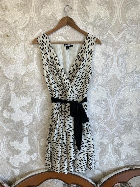 Women DKNY Dress White Polyester 36 / S / 44 #BML5