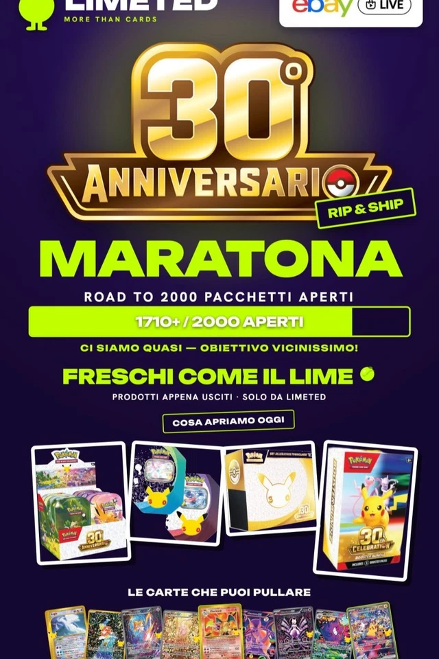 Maratona Prodotti 30th Anniversario | aste da 1€ - Pokemon ETB Bundle & ..