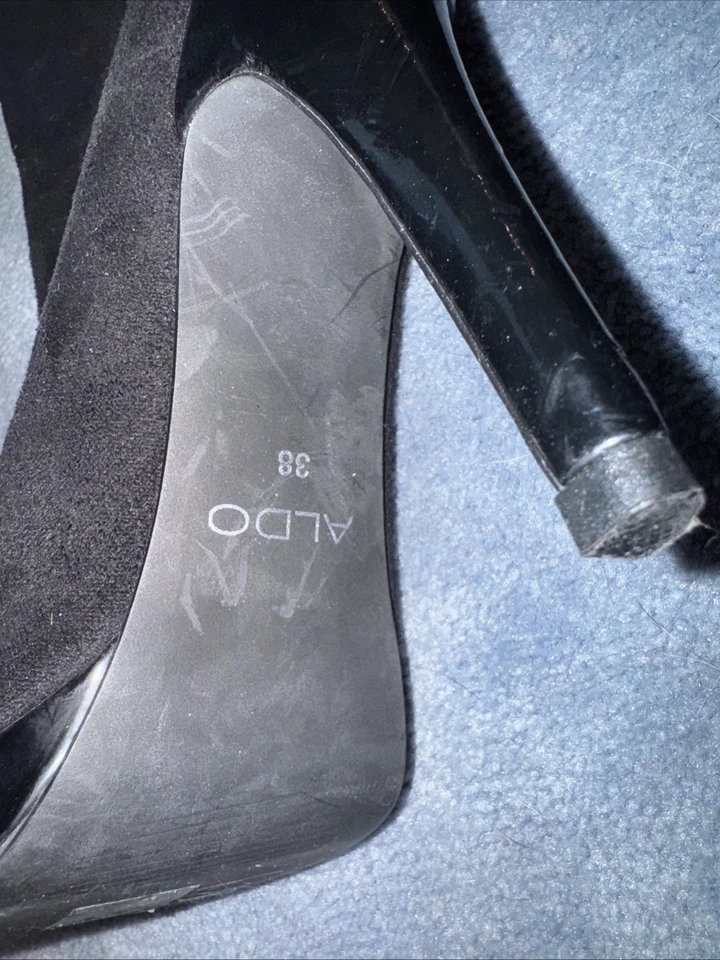 Botas hasta la rodilla Aldo talla 38 7.5 8 usadas en excelente estado gamuza suaves hasta la rodilla cremallera bota alta Foto 3 de 4