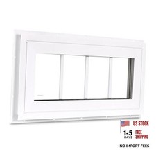 White Vinyl Transom Window 10" x 23"