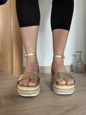 sandalen 36 Damen Gold