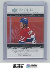 2021-22 UD Black Diamond Exquisite Moments Rookie Cole Caufield /399 #ECM-CC