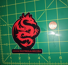 TacProGear Sticker Vinyl Decal Tactical Dragon Logo Red Black Die Cut Outdoor