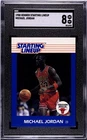 Bulls Michael Jordan 1988 Kenner Starting Lineup SGC Graded 8 Single Card