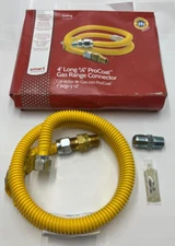 Smart Choice ProCoat Gas Dryer Range Connector 5304490733 4' Long 5/8"