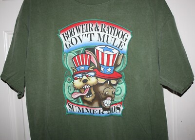 Bob Weir of Grateful Dead Ratdog Gov't Mule 2 sided 2008 tour T Shirt M