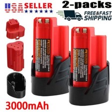 2 Pack 3.0Ah for Milwaukee 12V Lithium-ion Battery 48-11-2425 48-11-2420 NEW