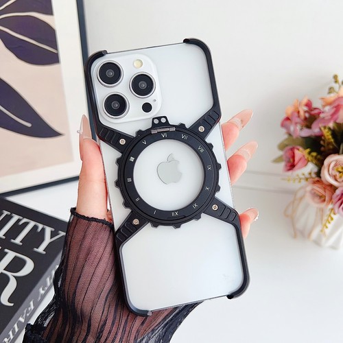 Magnetic Metal Frameless Bumper Stand Case For iPhone 15 14 13 Pro Max 16 + Plus - 第 15/27 張圖片