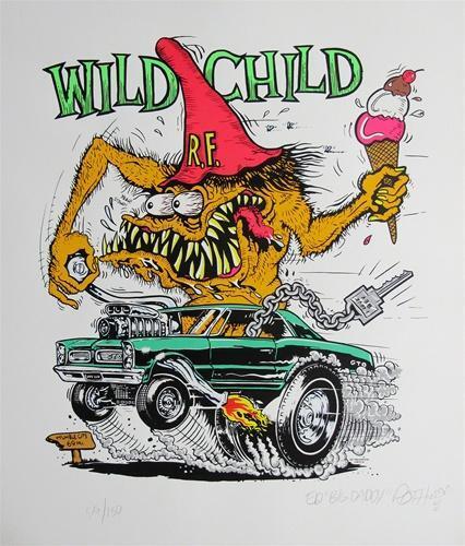 ED BIG DADDY ROTH WILD CHILD RAT FINK SIGNED & NUMBERED ART