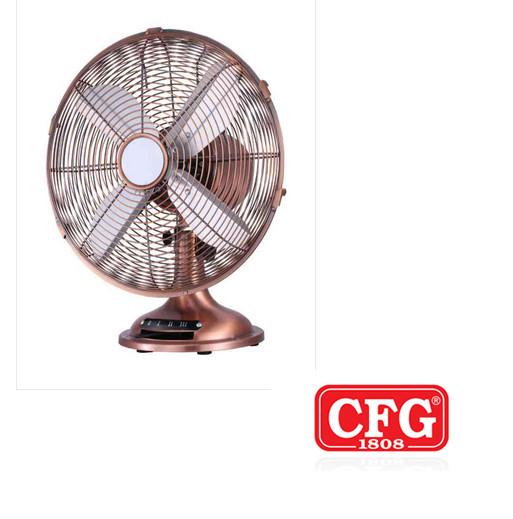 CFG EV043 VENTILATORE DA TAVOLO IN METALLO COLOR RAME