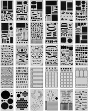 30 PCS Journal Stencils, Planner Stencils for Junk Journal Notebook Diary Scrapb