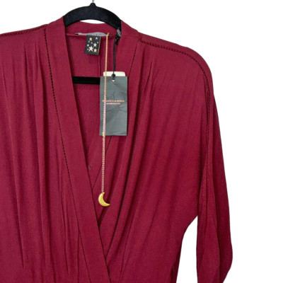 Scotch & Soda / Maison Scotch Maroon Faux Wrap Dress - Size XS - New with Tags