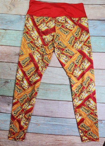 Cheetos Flamin Hot Ladies stretchy Leggings Large NWOT - Picture 6 of 6